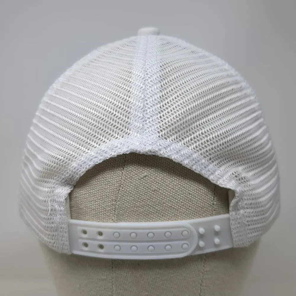 White Trucker Hat One Size F45 Training Fitness Gym Workout Mesh Snapback